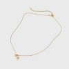 14K Gold Dipped Puff Heart & Cross Pendant Necklace - Gold: Brass, Lobster Claw Clasp, 16" with 3" Extender - 3 of 4