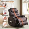 Bestier 34.6'' Electric Power Lift Asist Recliner Chair with Massage and Heat, Fax Leather Reclining Chair with Side Pockets & Cup Holders - 4 of 4