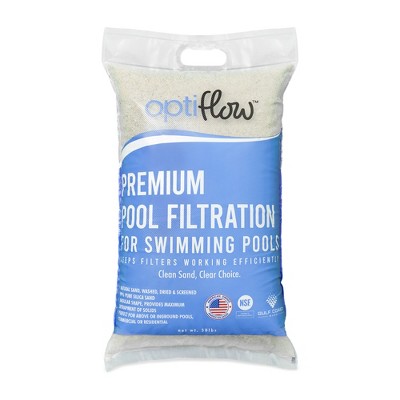 OptiFlow Pool Filter Sand, Premium Filtration w/Pure Silica Formula, 50 Lbs - Swimming Pool System Accessories and Supplies for Cleaning & Maintenance