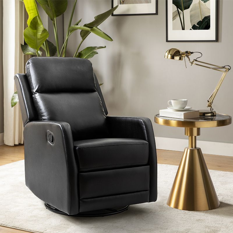 Ofelia Upholstery Wingback Swivel Recliner for Bedroom and Living Room |Artful Living Design, 2 of 9