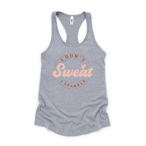 Simply Sage Market Women's I Don't Sweat I Sparkle Circle Graphic Racerback Tank - 1 of 2