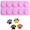 Aoibox Puppy Dog Paw and Bone Silicone Molds, Non-Stick Food Grade for Chocolate, Candy, Jelly, Ice Cube, Dog Treats (Set of 4) - 3 of 4