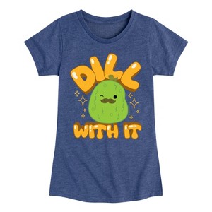 Girls' - Squishmallows - Dill With It Charles Pickle Fitted Short Sleeve Graphic T-Shirt - 1 of 4