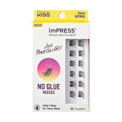 Kiss Impress Press-on Falsies No-glue False Eyelash Clusters Kit ...