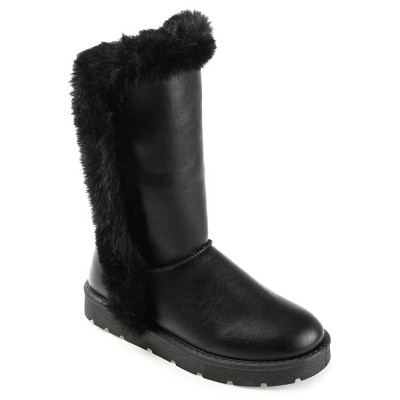 Journee Collection Women's Cleeo Round Toe Pull On Winter Boots