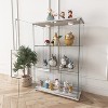Display Cabinet with LED lights, Tempered Glass Antique Storage Cabinet Bookshelf for Living Room and Bedrooms -ModernLuxe - 3 of 4