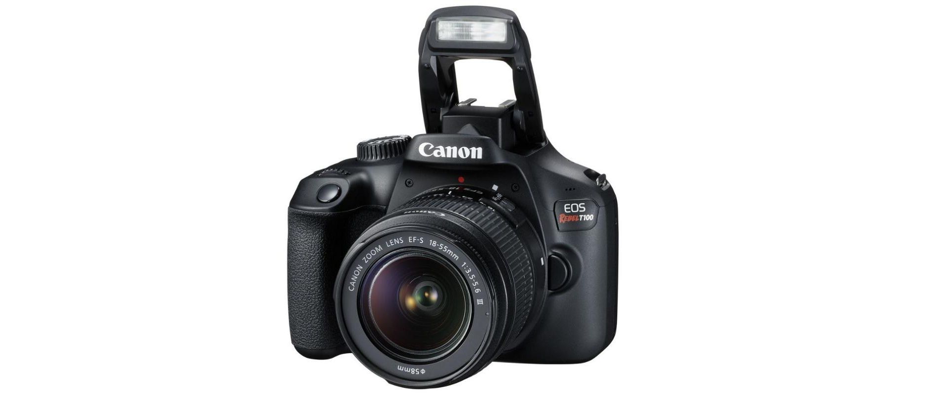 Canon EOS Rebel T100 DSLR Camera w/EF-S 18-55mm f/3.5-5.6 DC III Lens