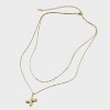 14K Gold Dipped Cubic Zirconia Duo Initial Multi-Strand Necklace - A New Day™ Gold - 2 of 4