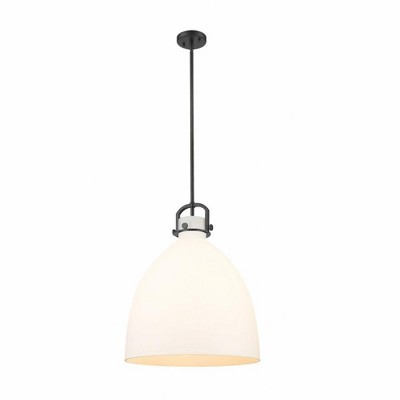 Newton Bell - 1 Light Stem Hung Pendant In Industrial Style-23.88 Inches Tall and 18 Inches Wide