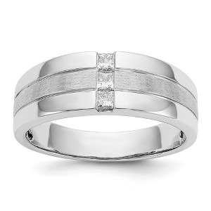 Black Bow Jewelry 7.2mm 14K Yellow or White Gold 1/4Ctw Lab Created Diamond Tapered Band - 1 of 4