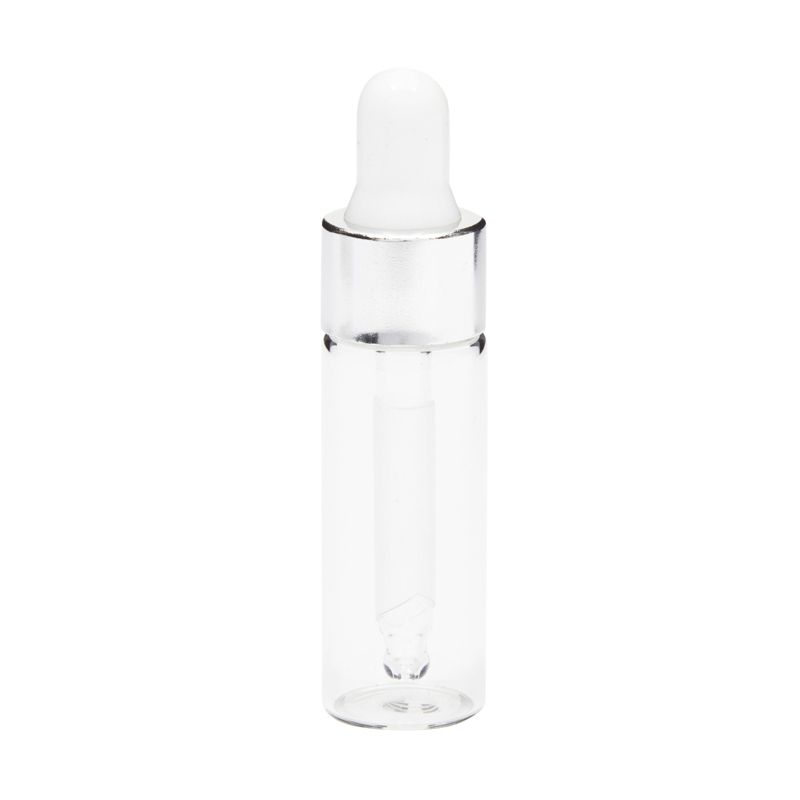 Okuna Outpost 95 Pieces Clear Glass Dropper Bottles, Pipettes, Labels, Funnels (Silver, 0.17 oz), 4 of 8