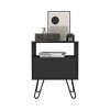 NicBex Modern Nightstand with 1 Drawer and Open Storage Bedside Table with Metal Legs End Table for Living Room, Bedroom - 3 of 4