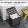 Aghana Digitals 55L Bamboo Laundry Hamper with Lid & Removable Liner, Coffee, 19.75x14.25x23.5 - 4 of 4