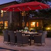 Costway 11 PCS Patio Dining Set with 15ft Double-Sided Patio Umbrella (Base Included) Beige/Coffee/Navy/Orange/Wine/Grey - 4 of 4