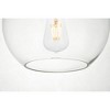 Elegant Lighting Baxter 3 Lights Black Pendant With Clear Glass - 4 of 4