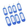 Unique Bargains Plastic ID Label Name Tag Badge Clip Holder Keyring Keychain Blue 10 Pcs - 3 of 4