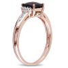 EVERLY JEWELRY | 10K Rose Gold 1.33 CT TGW Garnet with Diamonds Accent Fashion Ring - 2 of 4