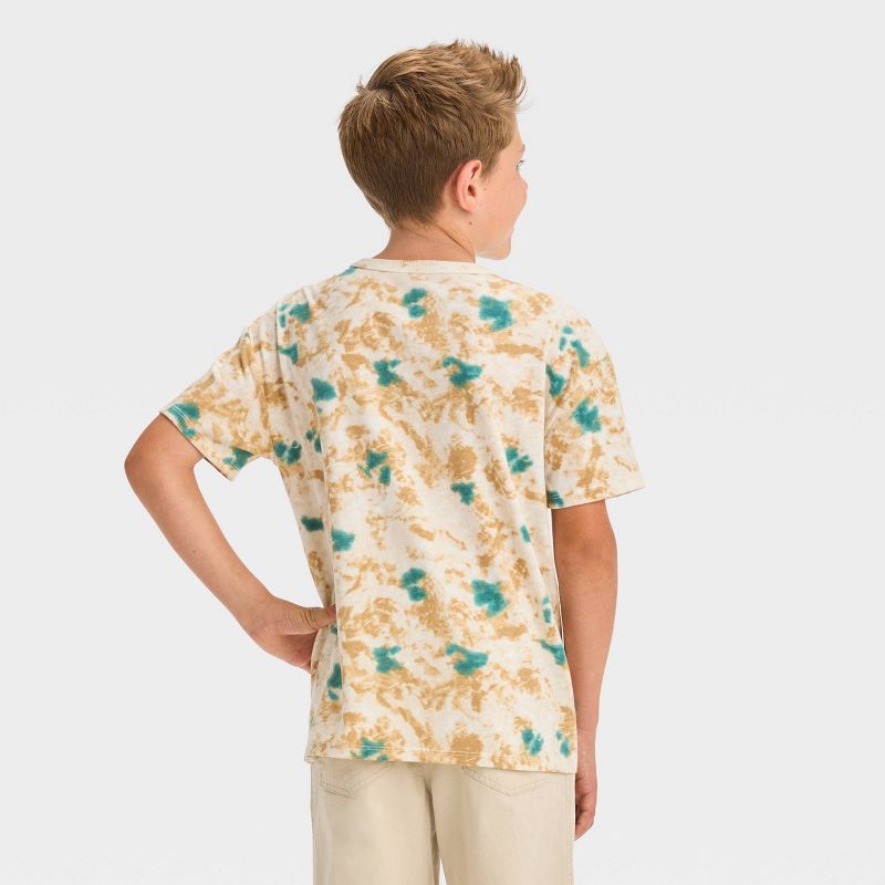 Boys' Short Sleeve Tie-Dye 'Bring the Sunshine' Graphic T-Shirt - Cat & Jack™ Cream, 4 of 6
