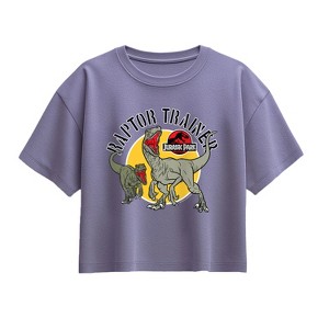 Girls' - Jurassic Park - Raptor Trainer Short Sleeve Boxy Graphic T-Shirt - 1 of 2