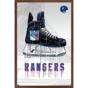 Trends International NHL New York Rangers - Drip Skate 21 Framed Wall Poster Prints - 1 of 4