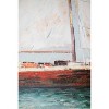 Coastal Wall Art – Framed Sailboat Oil Painting on Textured Canvas by Kalalou - 3 of 3