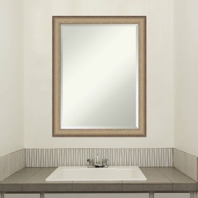 Elegant Brushed Bronze Rectangular Vanity Wall Mirror 21" x 27"