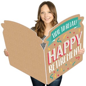 Big Dot of Happiness Retirement - Congratulations Giant Greeting Card - Big Shaped Jumborific Card - 1 of 4