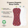 KeaBabies 5pk Urban Baby Burp Cloths, Organic Burping Cloth for Babies, Burp Rags for Baby Girls, Boys - 4 of 4