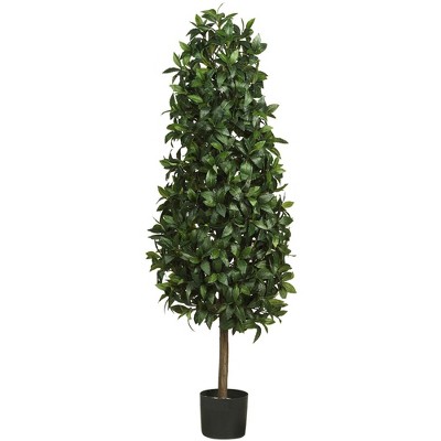 Nearly Natural 5-ft Sweet Bay Pyramid Tree w/1628 Lvs