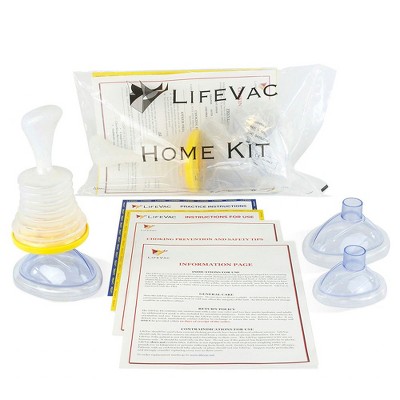 LifeVac LVT1002 Home Kit Kids and Adults Portable Airway Clearance Choking Rescue Device First Aid Package with Adult, Child, and Test Masks