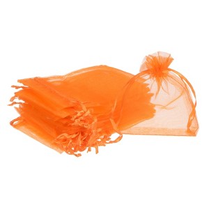 Unique Bargains Drawstring Mini Gift Candy Christmas Party Wedding Organza Bags 50 Pcs - 1 of 4