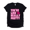 Simply Sage Market You're Like Really Pretty Lips Short Sleeve Tee - XS - Black - 2 of 4