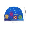 Unique Bargains Kid's Polyester Cartoon Monster Swim Cap Blue Purple Red 1 Pc - 4 of 4