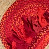 Cape Cod CAP701 Handmade Woven Area Rug - Red/Natural - 5' X 5'  Round - Safavieh - 4 of 4