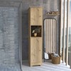TIRAMISUBEST Linen Cabinet Albany, Four Interior Shelves, Light Oak Finish - 2 of 4