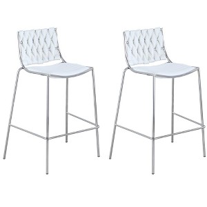 Chintaly Contemporary Stackable Counter Stool with Weave Back - 2 Per Box - 1 of 4