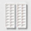 2pk Ice Cube Tray White - Brightroom™: Polypropylene, 16 Cavities, Dishwasher-Safe, Ice Molds for Freezer - 3 of 3