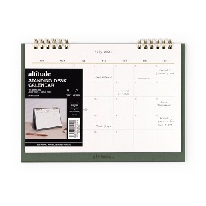 Altitude 9"x6.5" Monthly Desk Calendar Dark Sage - 1 of 4