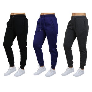 Blue Ice Women's Loose Fit  Heavyweight Classic Fleece Jogger Sweatpants- 3 Pack - 1 of 1