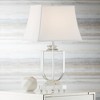 Vienna Full Spectrum Tilde Traditional Table Lamp 26 1/4" High Clear Crystal White Tapered Rectangular Shade for Bedroom Living Room Nightstand House - image 2 of 4