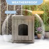 Gulches Cat Litter Box Furniture Enclosure Easy Assembly and Clean, Fits 12.5"W×21"D Litter Boxes, 7.5"×9" Door, Odor-Minimizing - 4 of 4