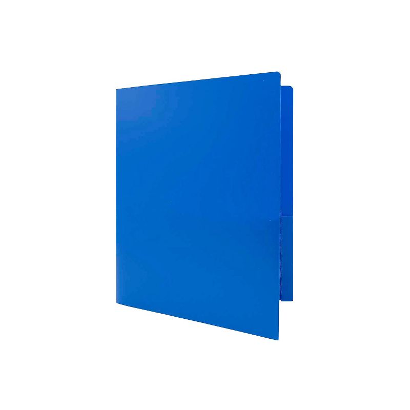 JAM Paper Heavy Duty 2-Pocket Folder Blue 108/Carton 383HBUB, 4 of 6