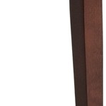 black vinyl seat/walnut wood frame