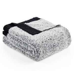 Amelie Home Reversible Plush Knit Throw Blanket - Soft & Cozy Feather Yarn Design - 1 of 4