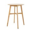 Airsurfer Mid-Century Modern Round Bar Table – 42" High Bar Table with Tapered Legs for Kitchen, Dining Room or Home Bar, Natural Oak - 4 of 4