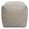 Moti Remi Pouf in Handwoven Contemporary Silver Wool - 2 of 3