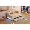 TIRAMISUBEST Upholstered Twin XL Size Daybed with LED Belt and 2 Storage Drawers, Modern Daybed Frame Sofa Bed with Button Tufted Design - 4 of 4