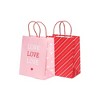 2ct Cub Valentine's Day 'Love' & Stripe Gift Bags Pink/Red - Spritz™ - image 2 of 4