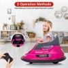 12V Kids Electric Ride On Bumper Car, Toddlers Bumper Car with Remote Control, Music, LED Lights, , Ride On Toy for Boys& Girls, Rose Red - 3 of 4