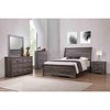Okak Modern Wooden Dresser for Bedroom with 4 Drawers, Storage Chest of Drawers Nightstand Bed Side Cabinet for Living Room Hallway, Gray - 4 of 4